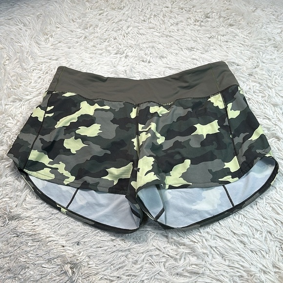 Lululemon Speed Up Short *4" Lined Updated Fit Heritage 365 Camo Crispin